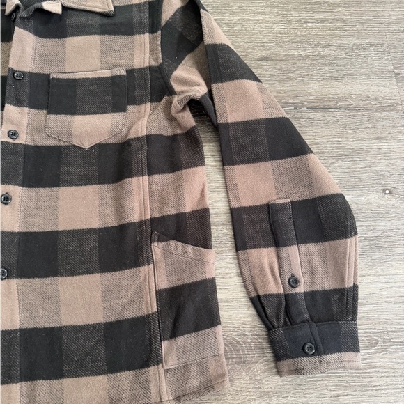 Austin Reed Black and Tan Plaid Shirt - Picture 3 of 5